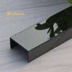 PVD Brushed Stainless Steel Tile Trim U10 , JIS Stainless Tile Edge Trim for sale