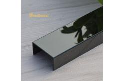 China PVD Brushed Stainless Steel Tile Trim U10 , JIS Stainless Tile Edge Trim supplier