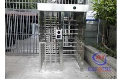 China Anti Collision RFID Fingerprint Full Height Turnstile SUS304 Four Arm Gate supplier