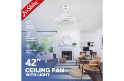 China 42 Inch Retractable Ceiling Fan Light With Reversible DC Motor supplier