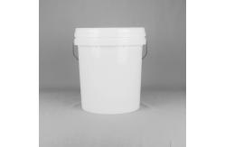 China IML Labeling 14L Glue Painted Plastic Bucket With Lid And Handle supplier