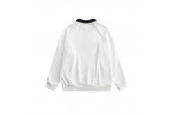 China Lightweight Pullover Plain Crew Neck Sweatshirt Black White Casual Oversized Hoodie supplier
