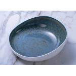 High temperature Irregular Deep Reactive Glaze Dinner Plates for sale