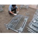Long Folding 4.8mm Wire Mesh Storage Containers Steel Metal Box Warehouse