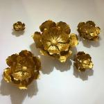 Large Indoor Flower Metal Wall Art Sculpture Weather Performance for sale