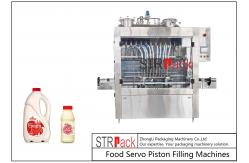 China Fresh Cream Piston Volumetric Bottle Liquid Filling Machine Automatic 8 Heads supplier