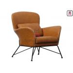 High Back Metal Leg Armrests 0.55cbm Single Sofa Chair for sale