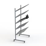 30 Pair Steel Mobile Chrome Hotel Display Stand KD Knockdown for sale