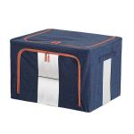 Odorless Clothes Lidded Cotton Linen Storage Box With Dual Zippers Capacity 66L for sale