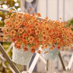 Outdoor festival decorations, autumn plants, artificial eucalyptus leaves, eucalyptus violets, daisies, decorate the courtyard for sale
