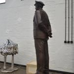 Casting 1.8m Bronze Military Statue Patina Finish