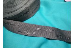 China 100% Polyester / Nylon Knitted Folded Elastic Ribbon With Logo Embossed supplier