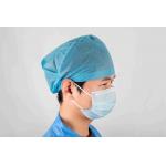 MDR CE Anti Bacterial Disposable Medical Doctor Cap With Elastic Rubber At Back for sale