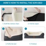 SGS Memory Foam Dog Bed With Removable Washable Cover Polyester