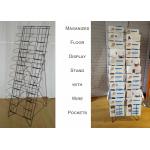 20 Pockets Folded Wire Magazines Display Floor Stand for sale