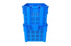 China Customized Logo Mesh Plastic Crate for Nestable Stackable Plastic Turnover Basket supplier