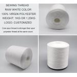 Polyester Poly Poly Core Spun Yarn With High Strength 22S/2 Raw White for sale
