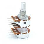 Vertical  5k Audio Taper Potentiometer 16mm Double Gang Potentiometer for sale