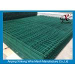 Green Pvc Coated Double Wire Fence For High Security Area 50*200mm Aperture for sale
