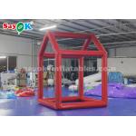 Red Custom Inflatable Products  ,  0.6mm PVC Tarpaulin Cube Inflatable Photo Booth Frame For Advertising for sale