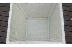 China All Weather White PE Rattan Storage Box White Aluminum Frame supplier