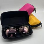 Suede Surface Multicolor zipper glasses case Hard Cover for sale