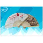 Both Sides Printed Paper Custom Folding Hand Fans / Personalized Paper Fans for sale