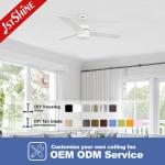 Metal Lamp Body Material Ceiling Fans with Light and Remote 1stshine Simple