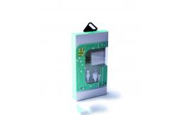 China Custom Design USB Date Cable/Electronics Packaging Box with Clear PVC Window supplier