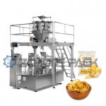 Potato Chips Granule Packing Machine Eight Stations With Multi Head Scale