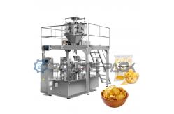 China Potato Chips Granule Packing Machine Eight Stations With Multi Head Scale supplier