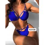 Swimming Suits Bikini Sexy Strength Abrasion Resistance High Elastic Blue Backless for sale