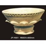 Natural Lightweight Sandstone Flower Pots With Unique Hand Carved Finish for sale