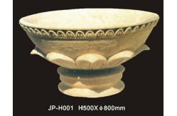 China Natural Lightweight Sandstone Flower Pots With Unique Hand Carved Finish supplier