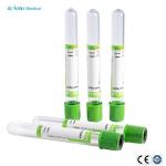 Plastic Green Gel Lithium Heparin Vacuumed Tubes Disposable for sale