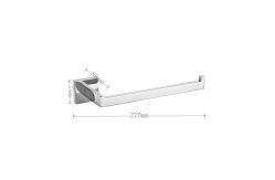 China Customizable Chrome Hand Towel Bar Sus304 Grey Square Circular Hand Towel Holder supplier