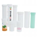 PP Material Custom Logo White Plastic Bottle Effervescent Tablet Tube With Cap Direct for sale