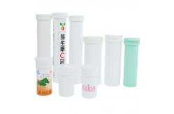 China PP Material Custom Logo White Plastic Bottle Effervescent Tablet Tube With Cap Direct supplier