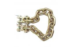 China Standard 3/8x 15 Links Zinc Yellow Plated Link Chain Grade 70 Chain with Double Clevis supplier