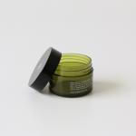 Facial Makeup Cream Empty Frosted Cosmetic Jars With Black Lid for sale