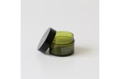 China Facial Makeup Cream Empty Frosted Cosmetic Jars With Black Lid supplier