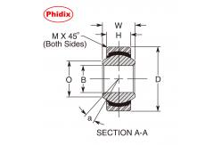 China com p spherical ball bearing molded race self lubricating loader slot design supplier