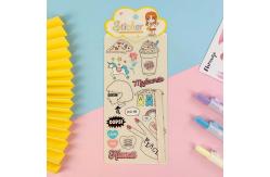 China Wiping Custom Transfer Stickers Vinyl  UV Offset Printing DIY Manual Account supplier