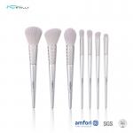 Aluminum Ferrule Synthetic Hair 7pcs Wooden Handle Cosmetic Brush for sale