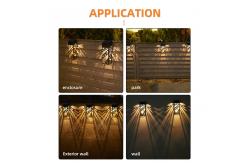 China Rectangle IP65 Waterproof Solar Wall Light Monocrystalline panel For Outdoor supplier