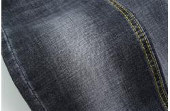 China Supreme Quality Dark Black Crosshatch Slub Stretch Denim Fabric For Men Jeans supplier