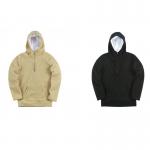 Pullover Style Plain Mens Sherpa Jacket With Jersey Lining Half Zip Fleece Hoodie for sale