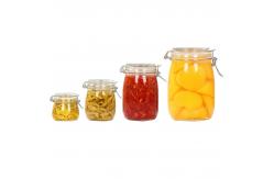 China Transparent Empty Glass Jam Jar Airtight Easy To Wash Thick Material Round Shape supplier