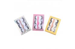 China Hot selling real fur material mink eyelash with paper eyelash packaging supplier