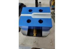 China Blue Aluminum Vise Jaws Manual Cnc Turning Fixtures For Light Cutting supplier